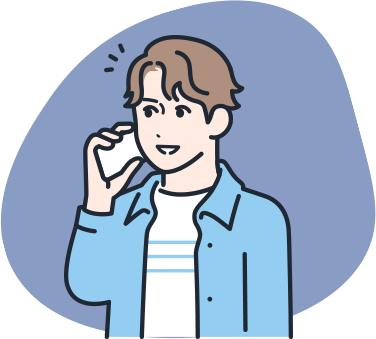 電話する男性