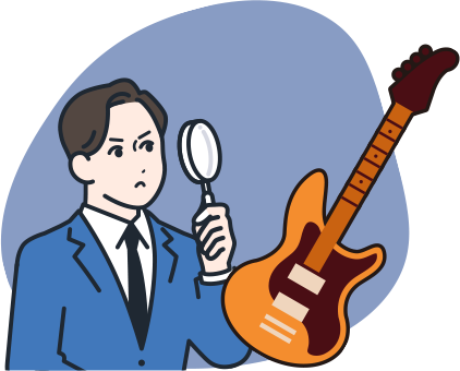 査定する男性